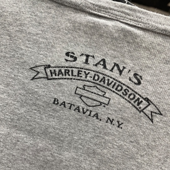 Vintage Harley-Davidson Long Sleeve Shirt Women’s L Gray Biker Graphic Tee - Picture 6 of 7